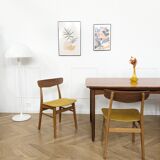 Set of 2 Scandinavian teak chairs