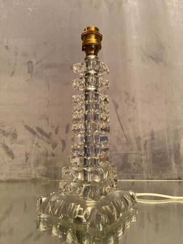 Pied de lampe en cristal 1960-1970 type Bakalowits & Söhne