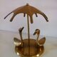 Duo of brass statuettes