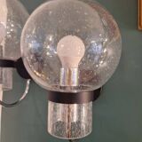 Pair of "Scones" wall lights by Glashütte Limburg 60's 70's