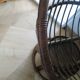 Vintage set of 2 swivel chairs in bamboo and rattan - Papasan shape