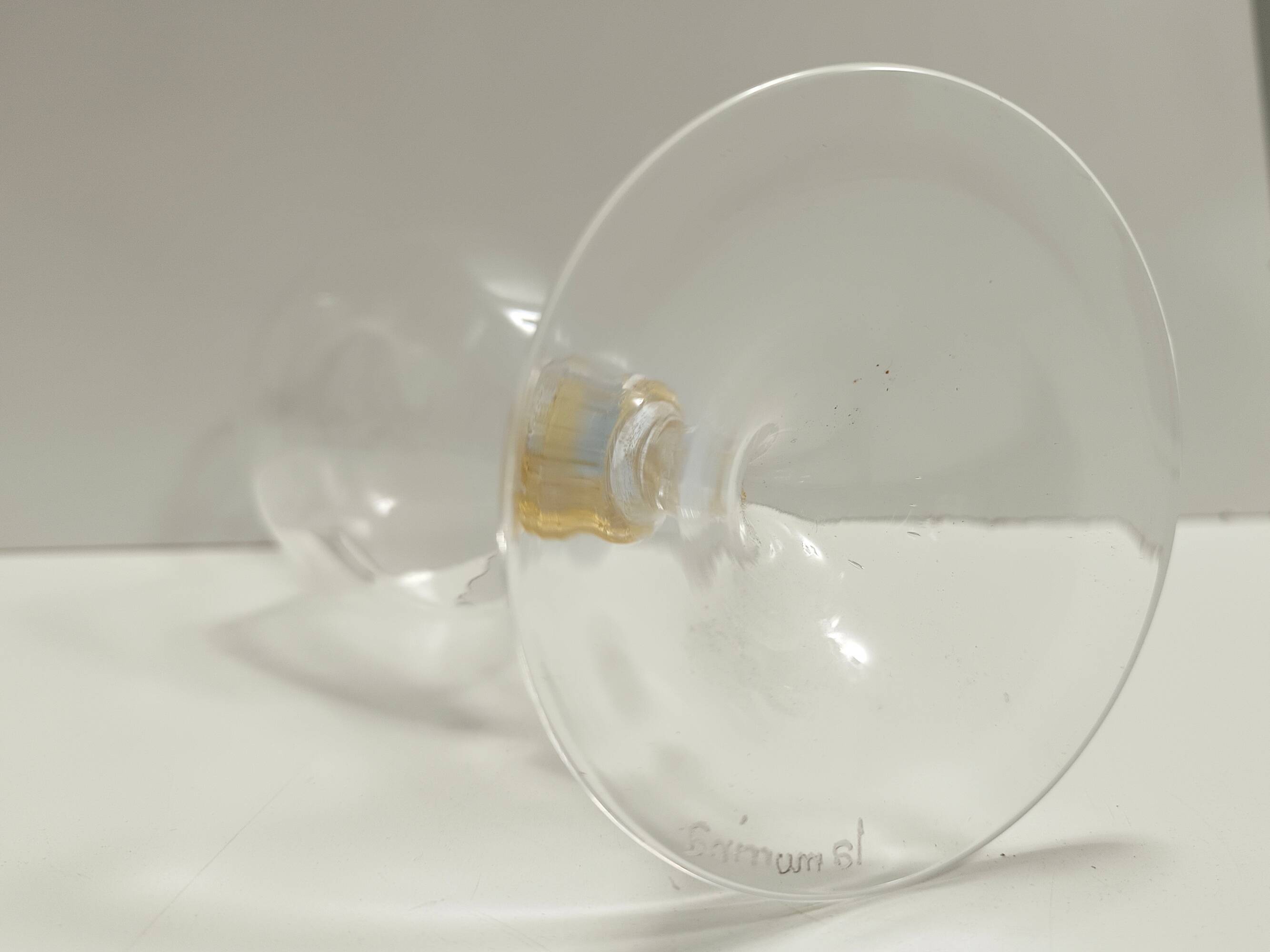 Transparent and Murano Glass Pitcher Vase by La Murrina with Gold Leaf, Ita