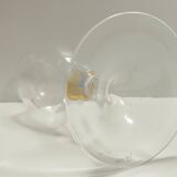 Transparent and Murano Glass Pitcher Vase by La Murrina with Gold Leaf, Ita