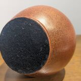 Red ceramic lamp by Jacques Ligner