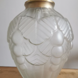 Pair of polished glass art deco lamp