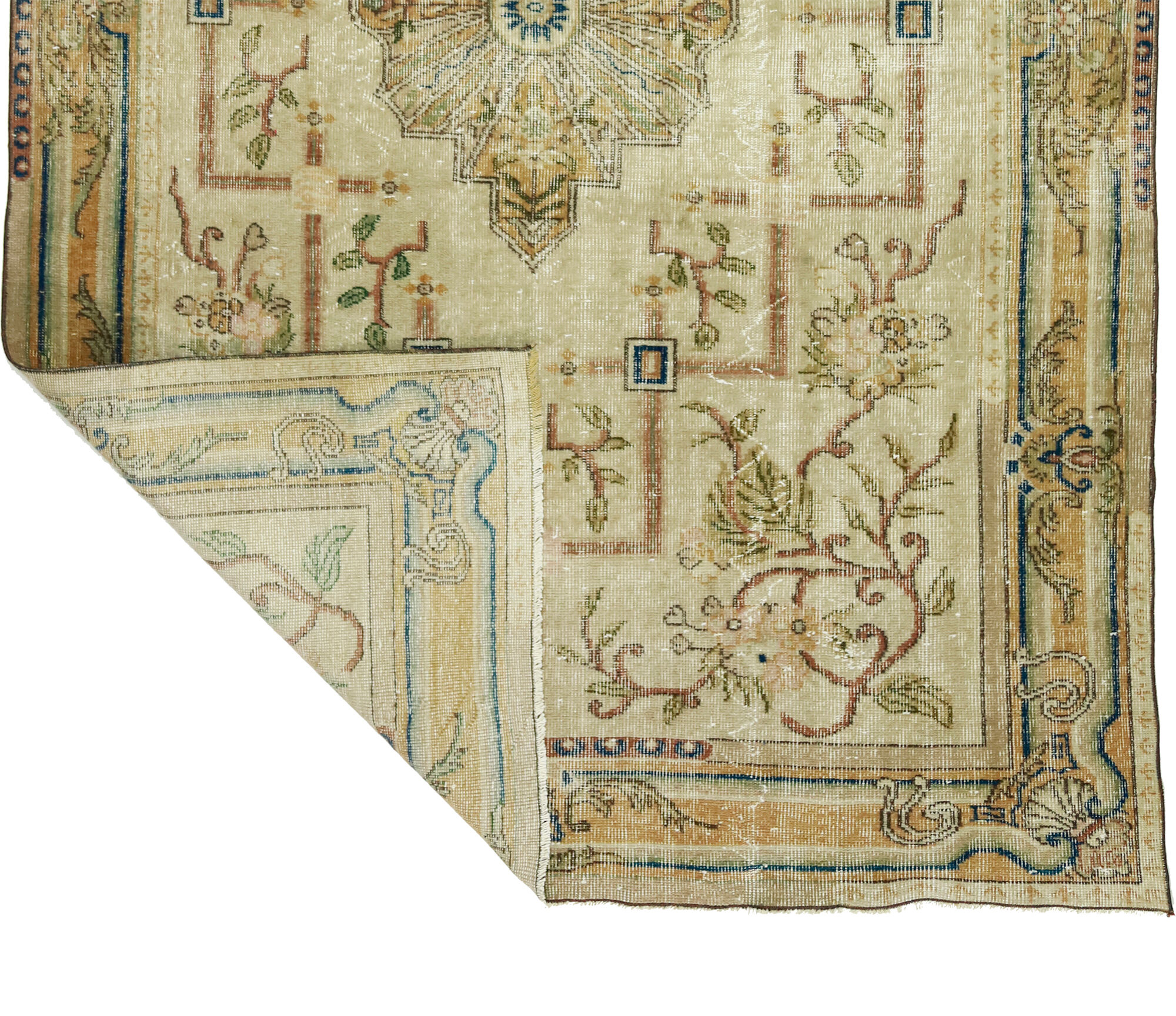 Anatolian handmade vintage rug 257 cm x 165 cm