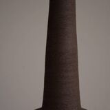 Tall decorative floor lamp in organic ceramic, mid-century Danish, 1970s.