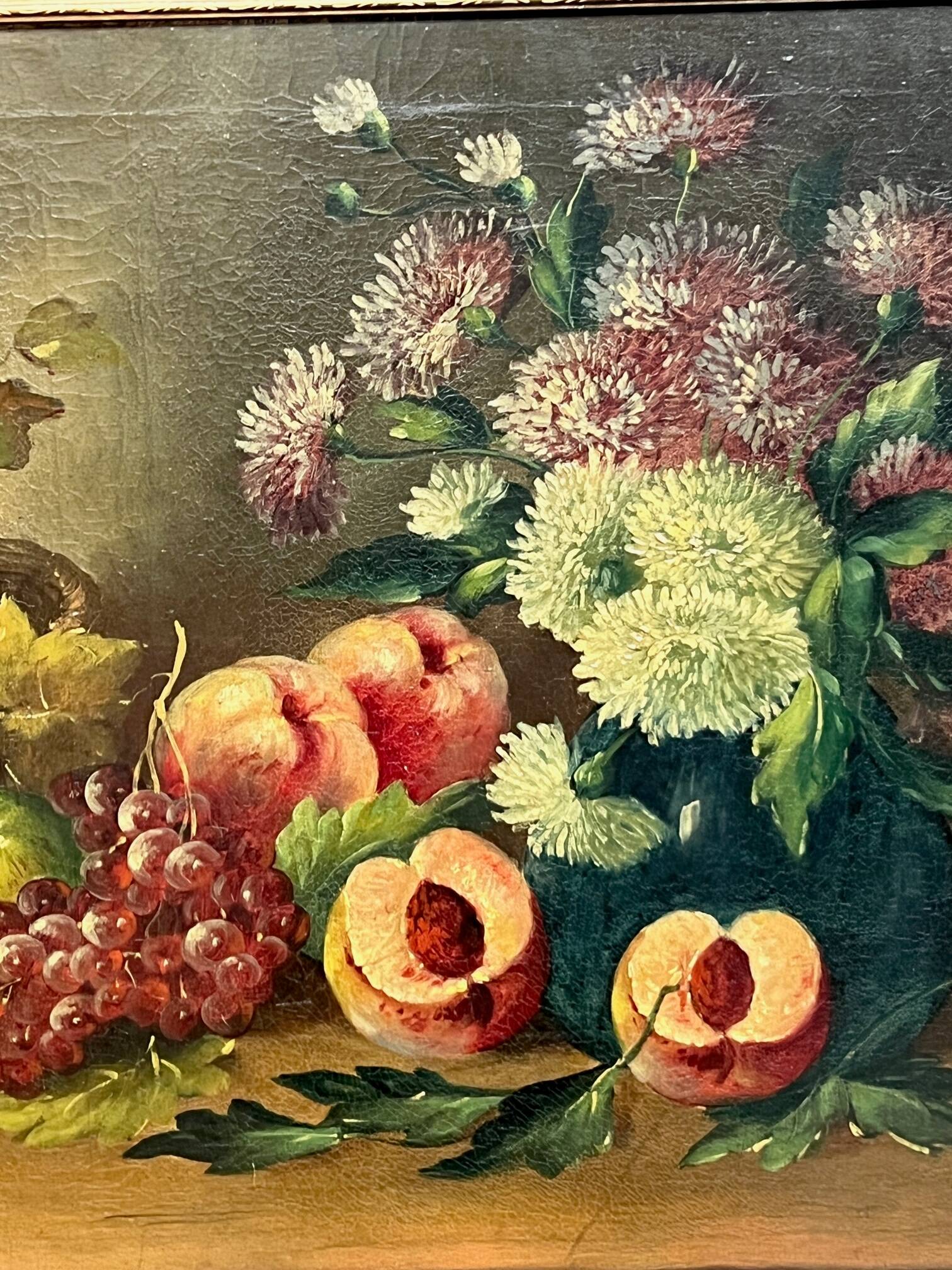 Josef Mansfeld (1819-1894). Still life with flowers and fruit.