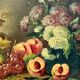 Josef Mansfeld (1819-1894). Nature morte aux fleurs et aux fruits.