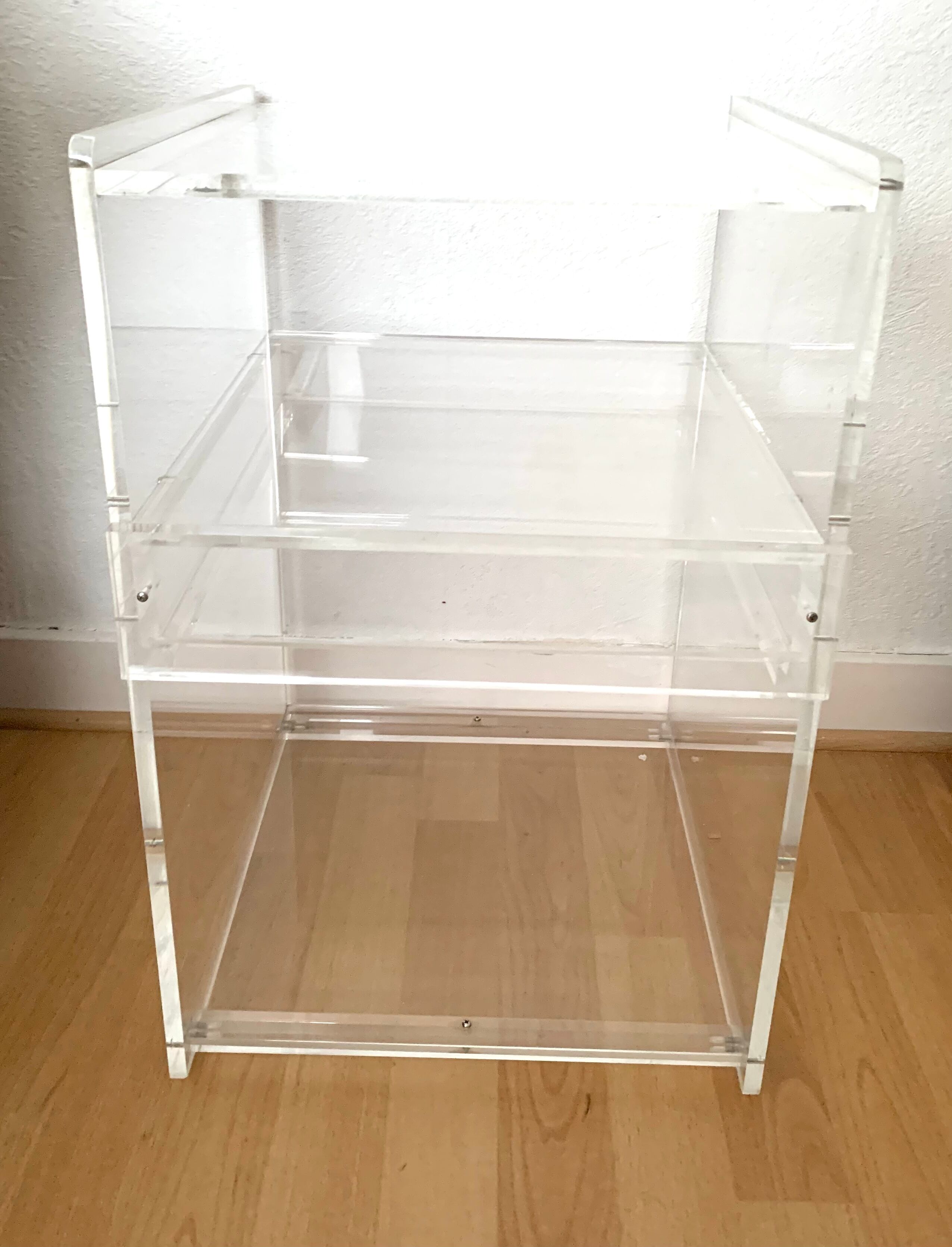 Vintage plexiglass side furniture