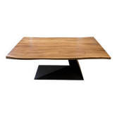 Table à manger suspendu en bois d'acacia et métal Coco