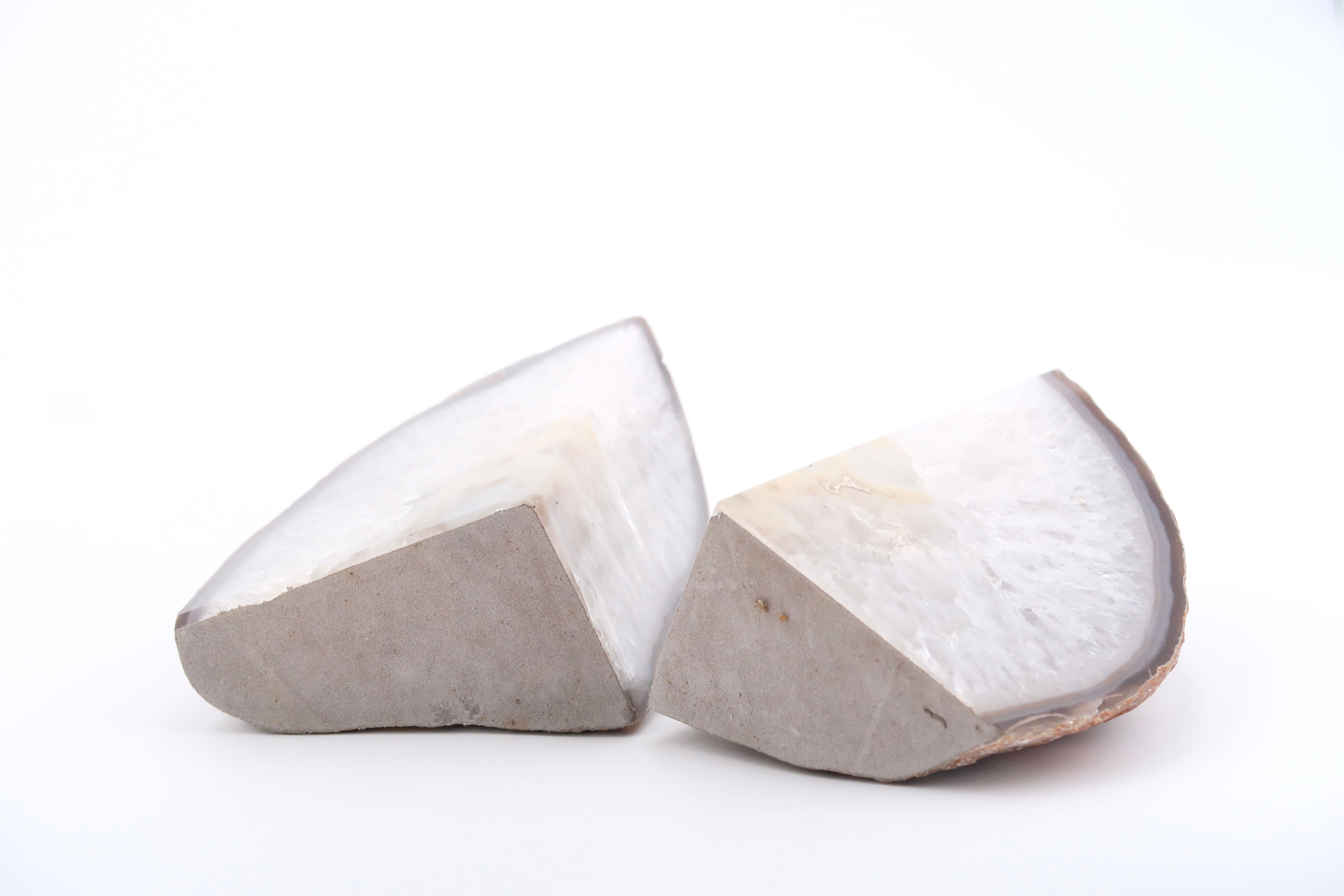 Agate bookends, Geode 60s
