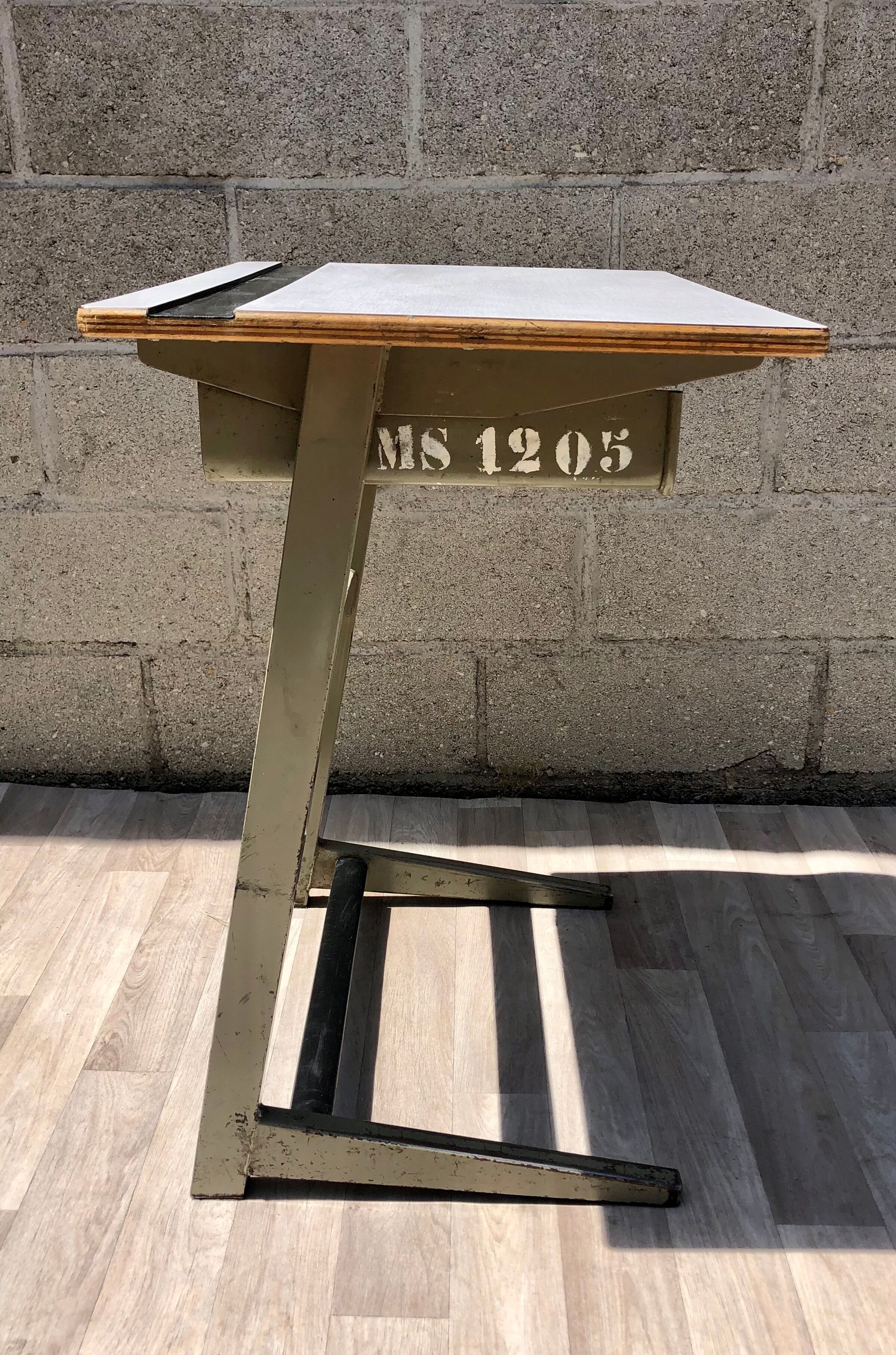 Vintage elbe industrial school office 1960 & tubax chair