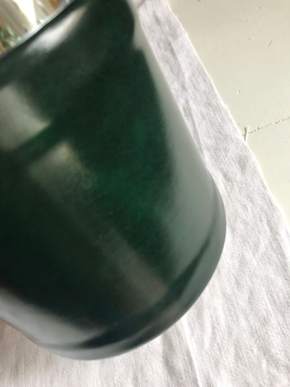 Ice bucket 1970 green leather