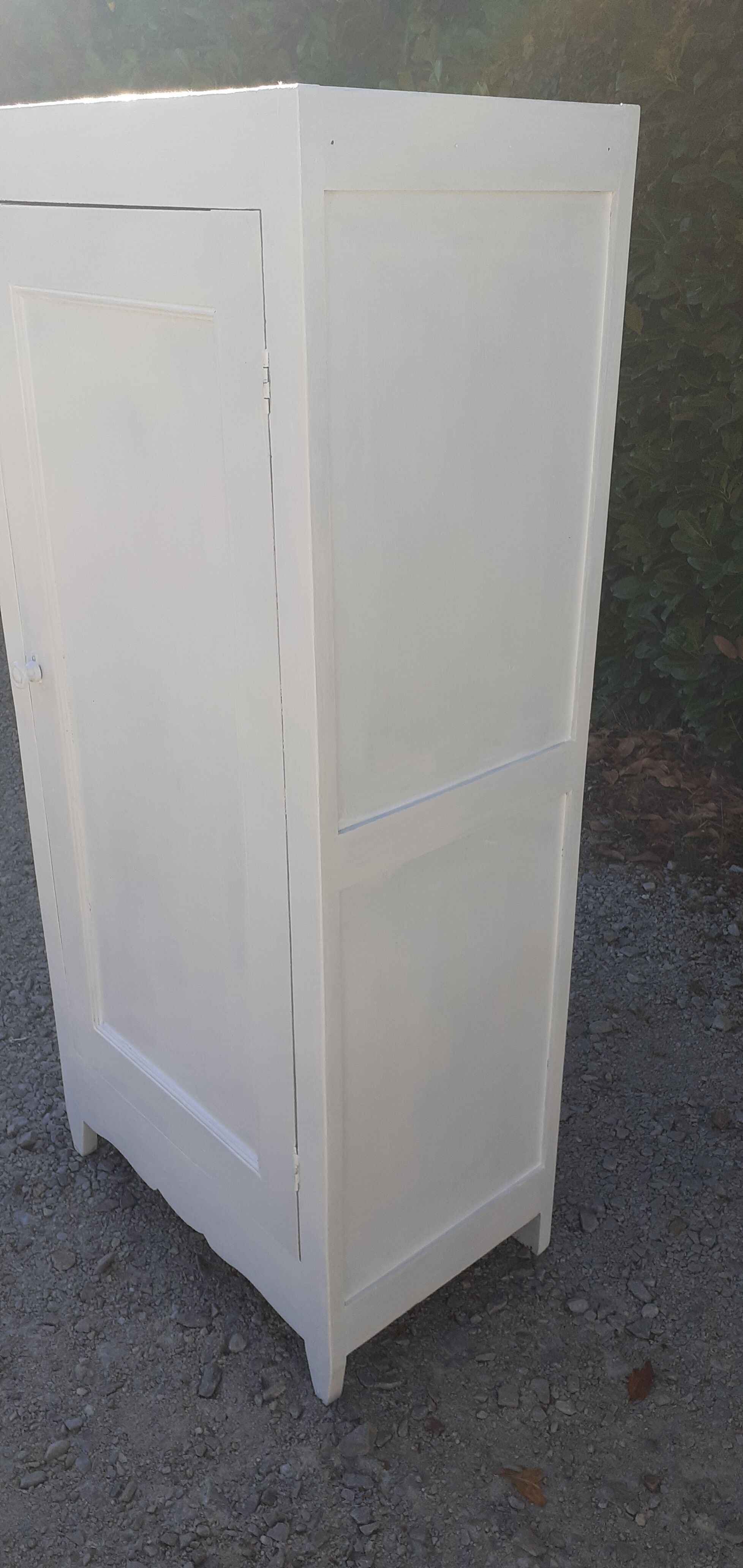 Armoire parisienne 1 porte 3 étagères blanc