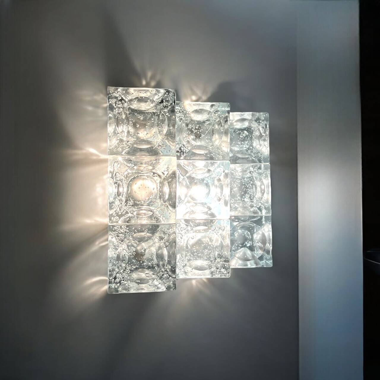 Poliarte 'Cetusa' Sconce by Surama - Rare Luxury 70s Vintage Wall Lamp