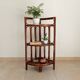 Étagère d' angle vintage bambou et rotin années 70