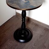 Vintage pedestal table restyled