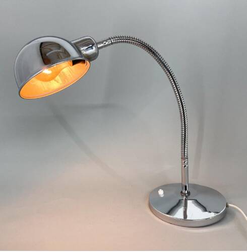 1960's Chrome Adjustable Table Lamp, Italy