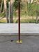 Vintage halogen floor lamp in gold Art Deco style from the 1970s.