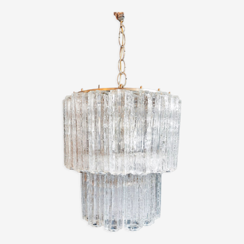 Vintage Tronchi chandelier in Murano glass by Toni Zuccheri for Venini, Italy 1960