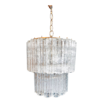 Vintage Tronchi chandelier in Murano glass by Toni Zuccheri for Venini, Italy 1960