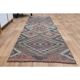 Boho Chic Turkish Pink Vintage Oushak Wool Runner Rug 82x271