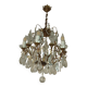 Cage chandelier with 6 light arms and crystal dagger, late 19th century