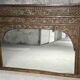 Large mirror - Indian carved wooden headboard