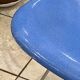 Turquoise blue DSR Eiffel fiberglass chair Eames Herman Miller vintage