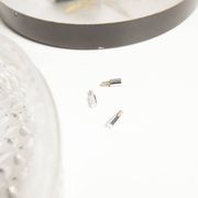 S+ Megal round ceiling light in black and opaque Swiss machined glass 90