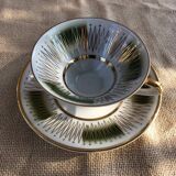 Tasse ancienne allemande vert et or