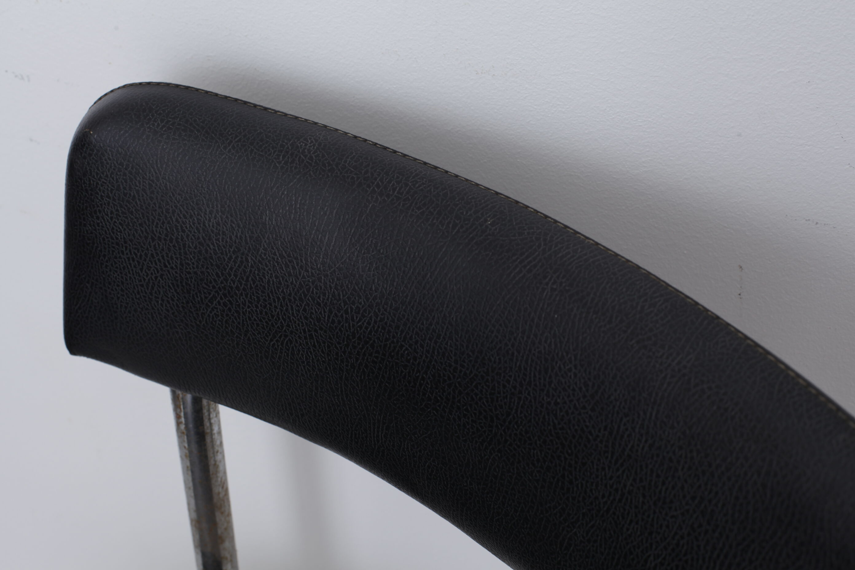 Black skai chair soft back