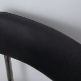 Black skai chair soft back