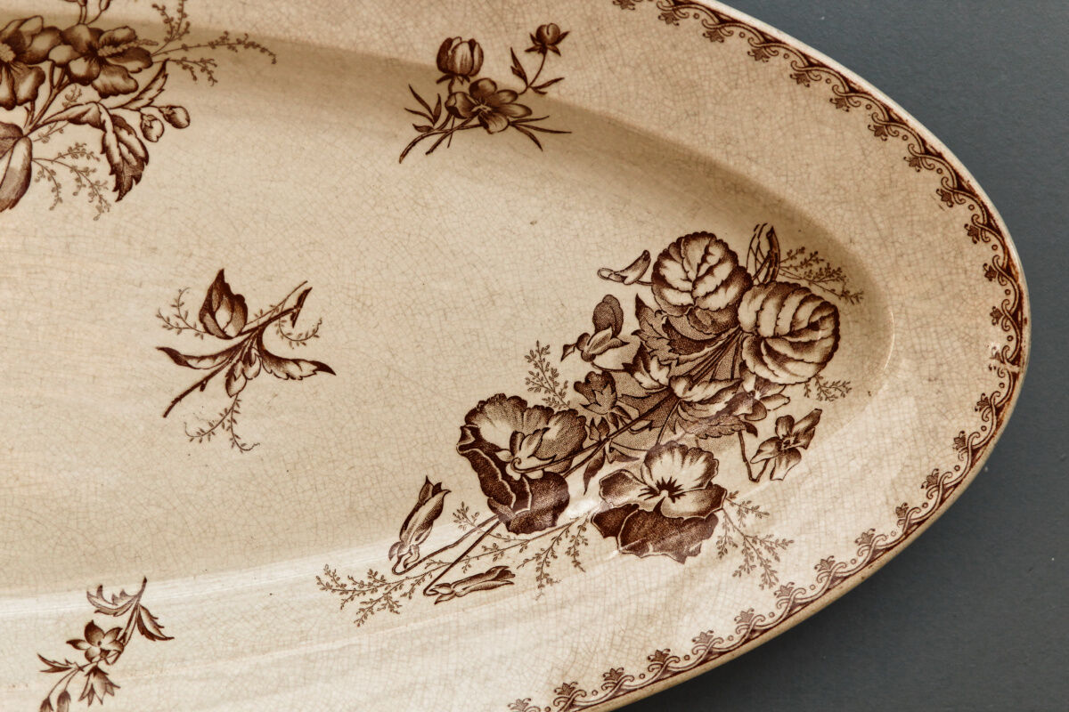 Oval dish sarreguemines, vega collection