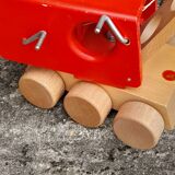 Wooden digger crane toy
