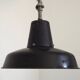 Enameled pendant workshop “reflecto-lux” hanging light, 1950s france
