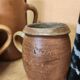Set of 3 pieces of antique rustic French stoneware ceramic.