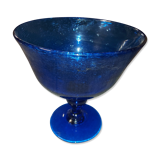 Glass cup of Biot, cobalt blue