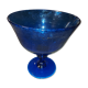 Glass cup of Biot, cobalt blue