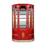 Importante Bibliothèque époque Art Déco en bois laqué et bronze doré