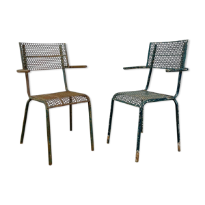 Set de deux fauteuils industriels vintage de René Malaval