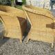 Pair of rattan armchairs