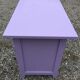 Vintage oak desk with 4 drawers painted in purple.