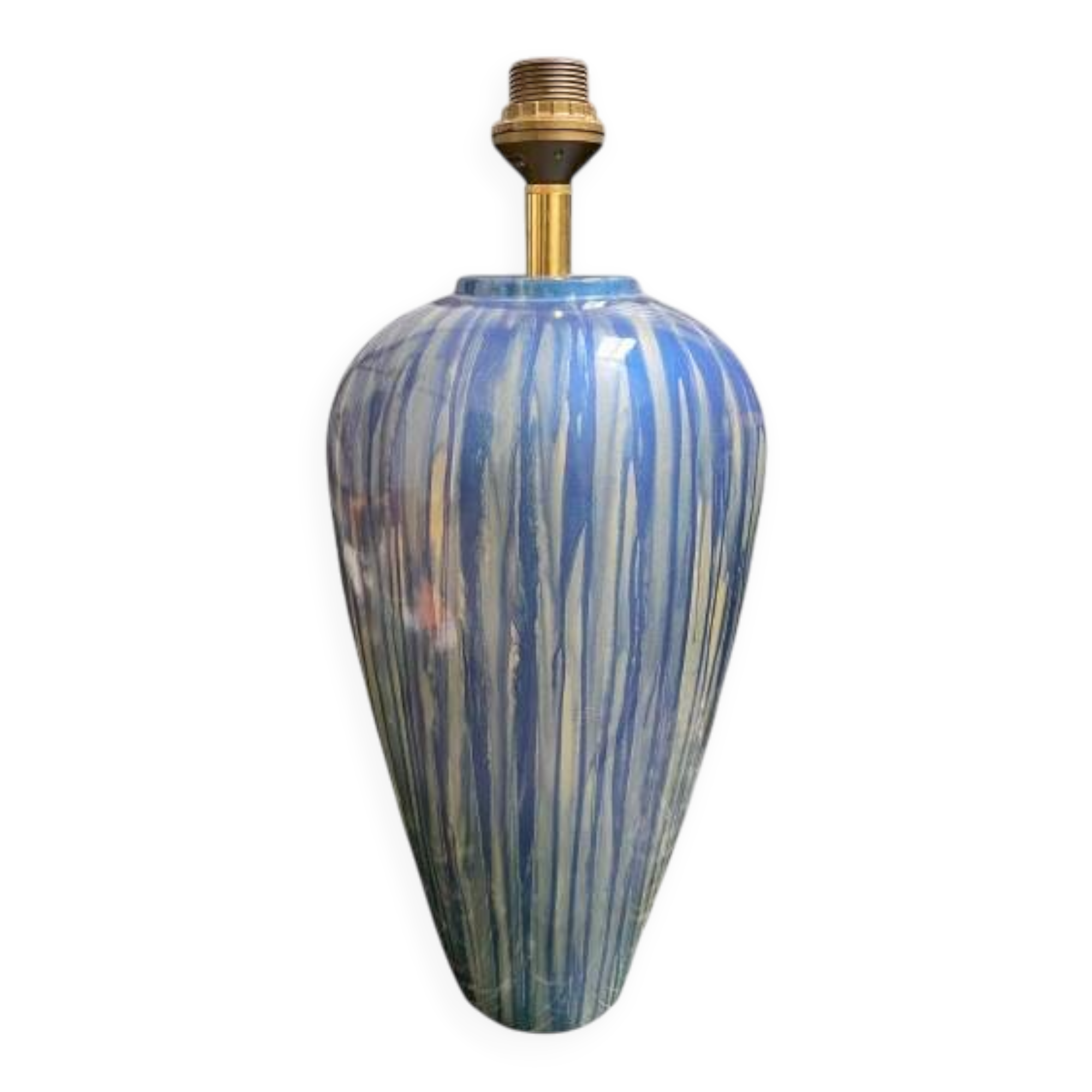 Blue ceramic table lamp base