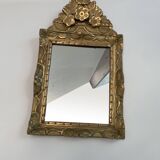 18th century mirror, Louis XVI period, gilded carved wood