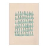 Collection of 4 abstract oil blue paintings by Eawy