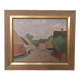 Modernist landscape painting by Hjalmar Lundström 1950's