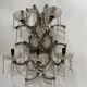 Pair of "Marie Thérèse" wall lights Brass frame glass and pendants 20th century