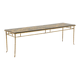 Maison Baguès. Table basse en bronze, laque noire, décor or. Circa 1970